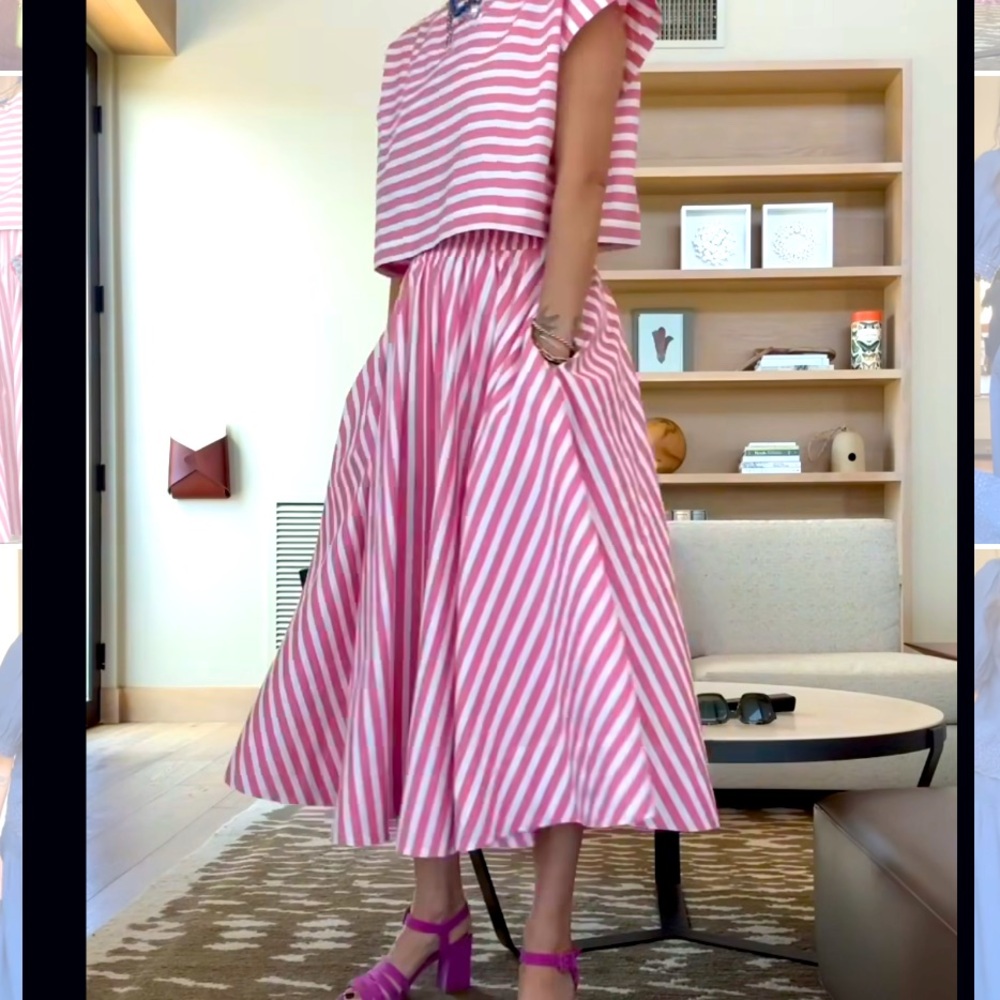 📍FIRM📍80’s VTG 💕Striped Fit-n-Flare Gorgeous Retro